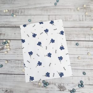 Carte de vœux - Fleurs Bleues