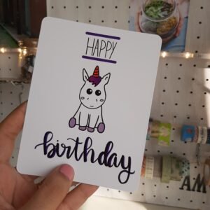 Carte d'anniversaire Licorne - Birthday Card Unicorn