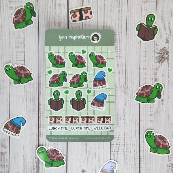 Sticker sheet - Turtle - Autocollants