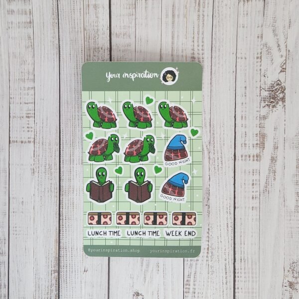 Sticker sheet - Turtle - Autocollants – Image 2