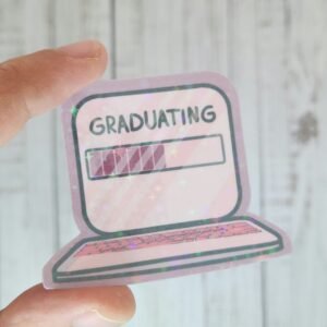 Sticker - Graduating computer - Autocollant