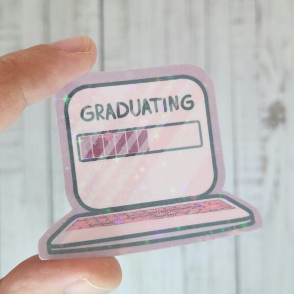 Sticker - Graduating computer - Autocollant