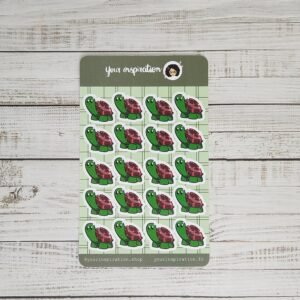 Sticker sheet - Turtle - Single Turtle - Autocollants