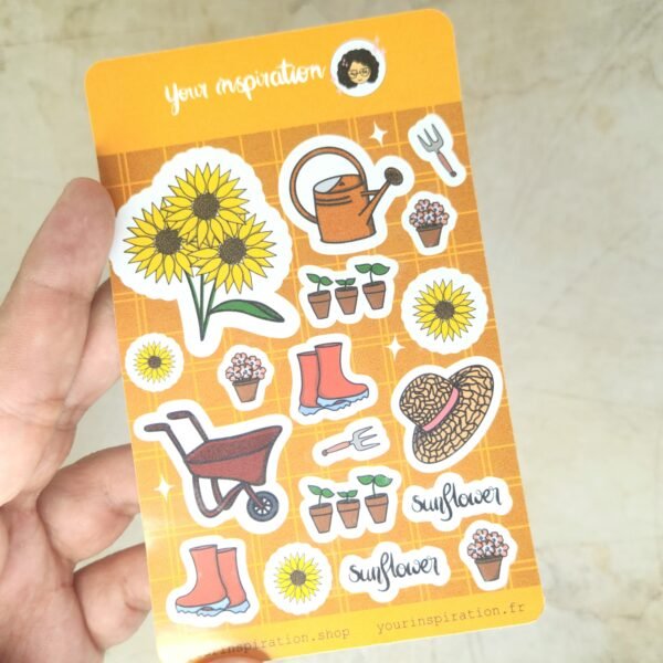Stickers sheet - Sunflower - Autocollants – Image 2