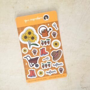Planche d'autocollants - Tournesol - Stickers sheet