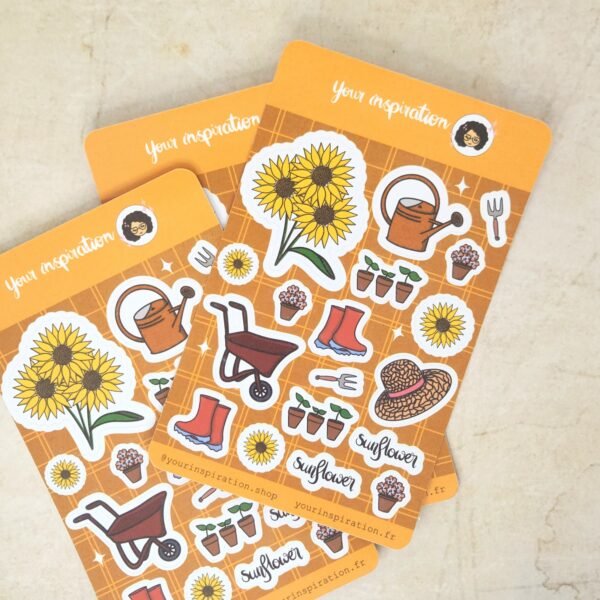 Stickers sheet - Sunflower - Autocollants – Image 3
