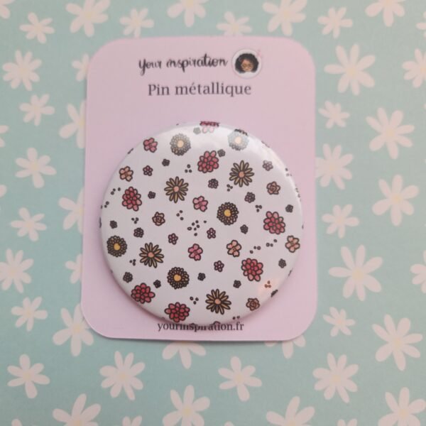 Pin métallique Floral - Floral metallic Pin – Image 3