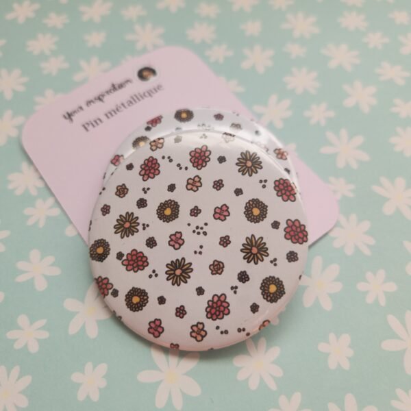 Pin métallique Floral - Floral metallic Pin – Image 2