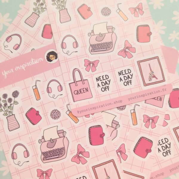 Planche d'autocollants - Spring vibe - Stickers sheet – Image 3