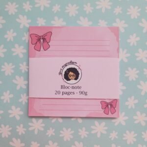 Bloc-note Nœud rose - Notepad Pink bow