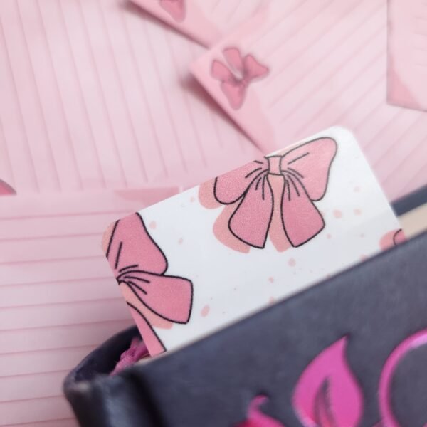 Pink bow Bookmark - Noeud Rose Marque-page – Image 5