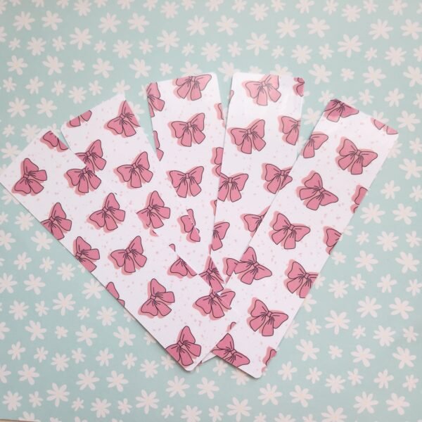 Pink bow Bookmark - Noeud Rose Marque-page – Image 3