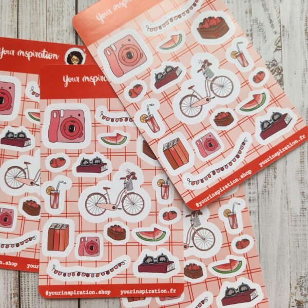 Planche d'autocollants - Early summer - Stickers sheet – Image 2
