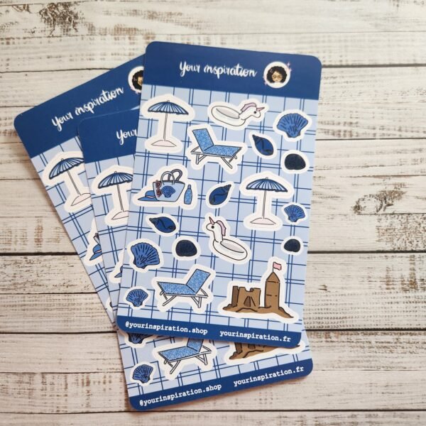 Planche d'autocollants - Coquillages - Stickers sheet – Image 3