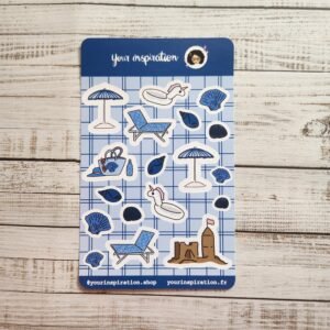 Planche d'autocollants - Coquillages - Stickers sheet