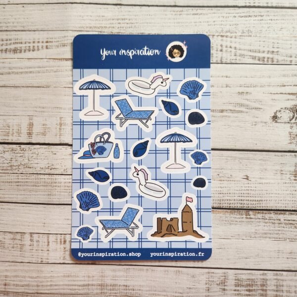 Planche d'autocollants - Coquillages - Stickers sheet