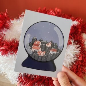 Carte de vœux - Boule à neige