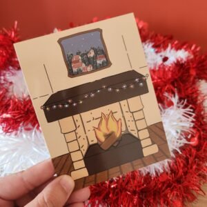 Carte de vœux - Cheminée