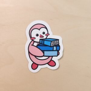 Autocollant Pingouin lecteur - Sticker