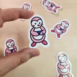 Autocollant Pingouin et thé - Sticker