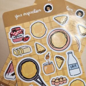 Planche d'autocollants - Les crêpes, c'est la vie - Stickers sheet