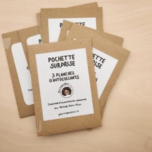Pochette surprise d'autocollants illustrés - 3 planches d'autocollants