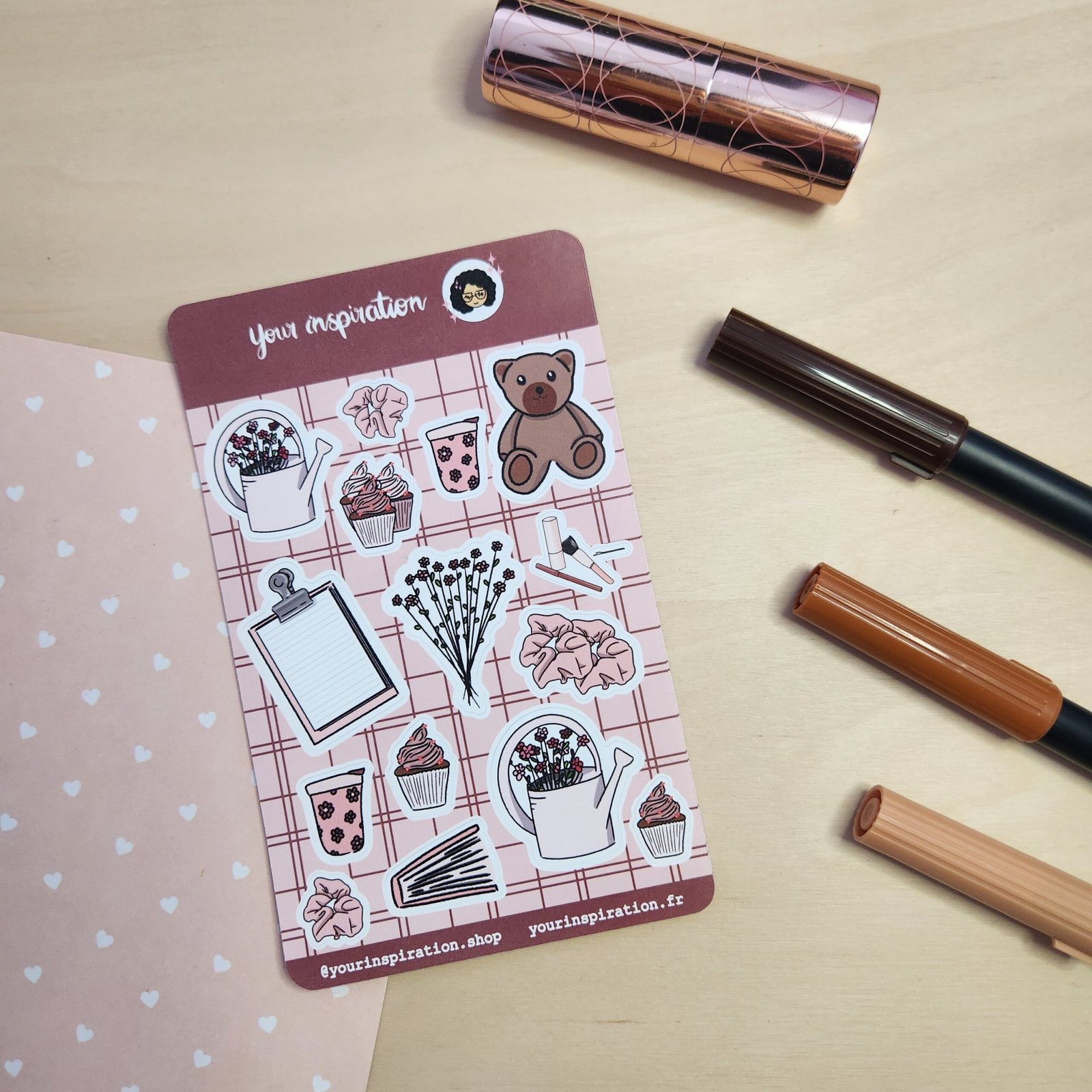 Planche d'autocollants - Une note de printemps