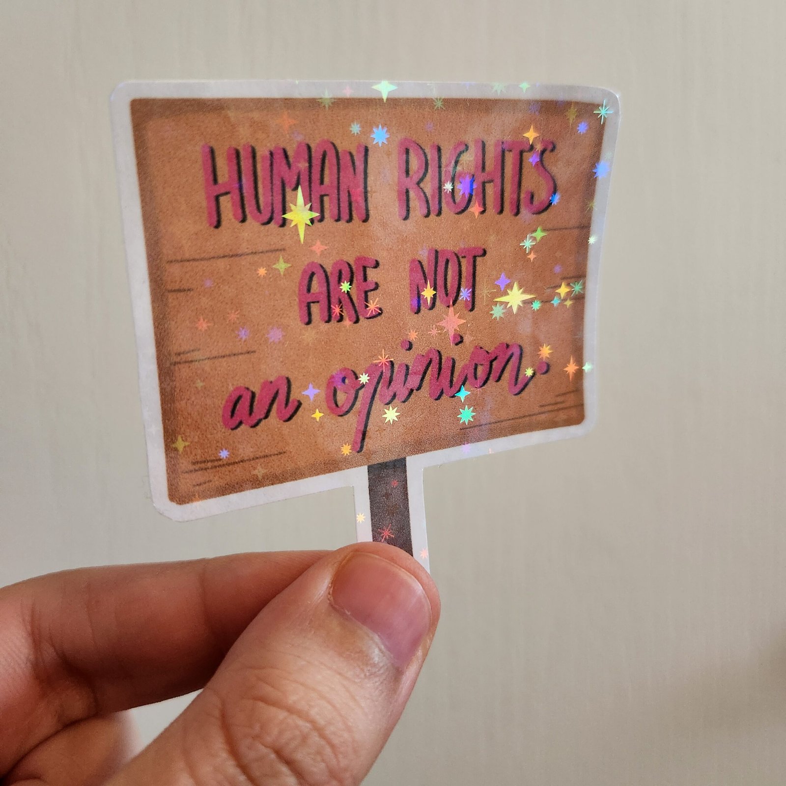 Autocollant Human rights are not an opinion