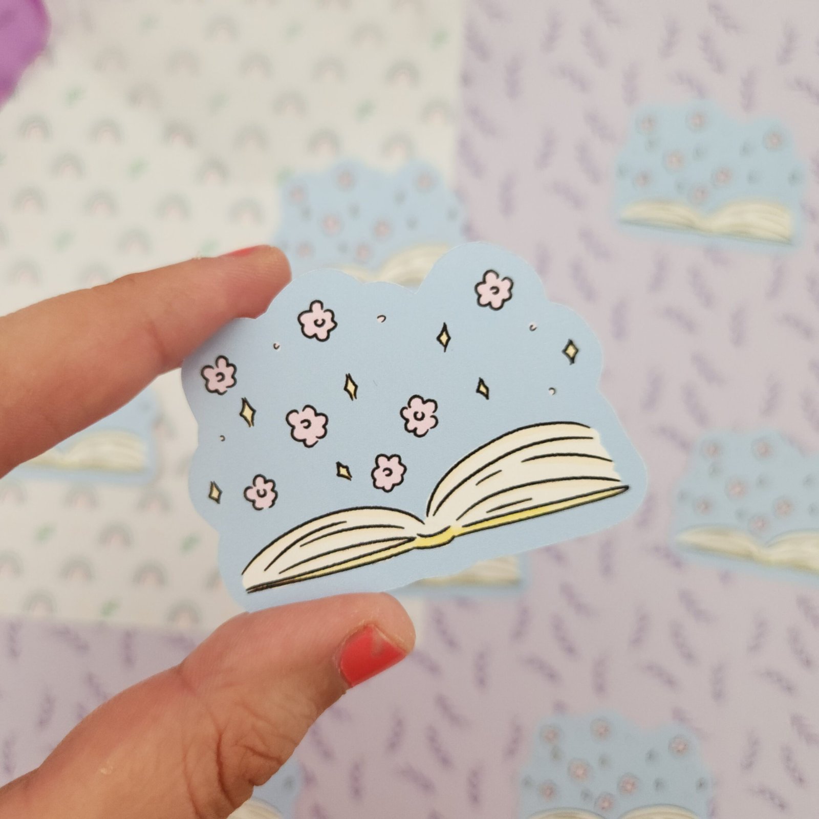 Autocollant Livre en fleurs – Image 2