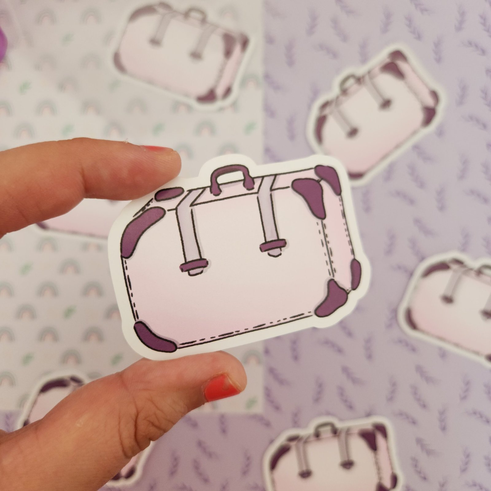 Autocollant Valise lila – Image 2
