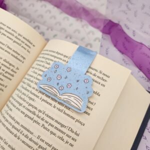 Marque-page magnétique - Livre en fleurs