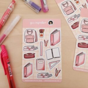 Planche d'autocollants - Back to School