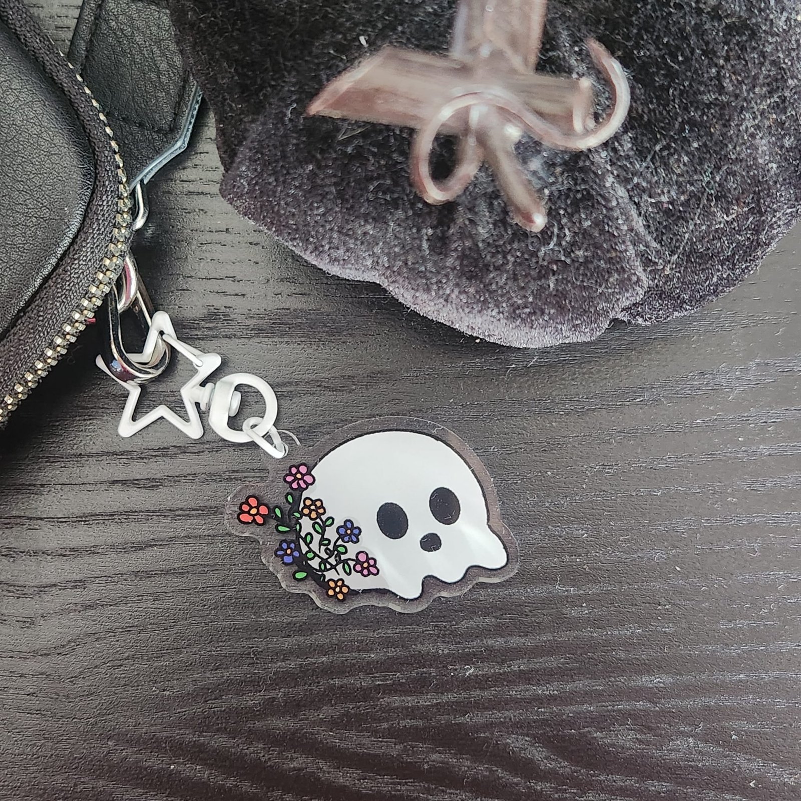 Porte clé Crâne en fleurs – Image 2